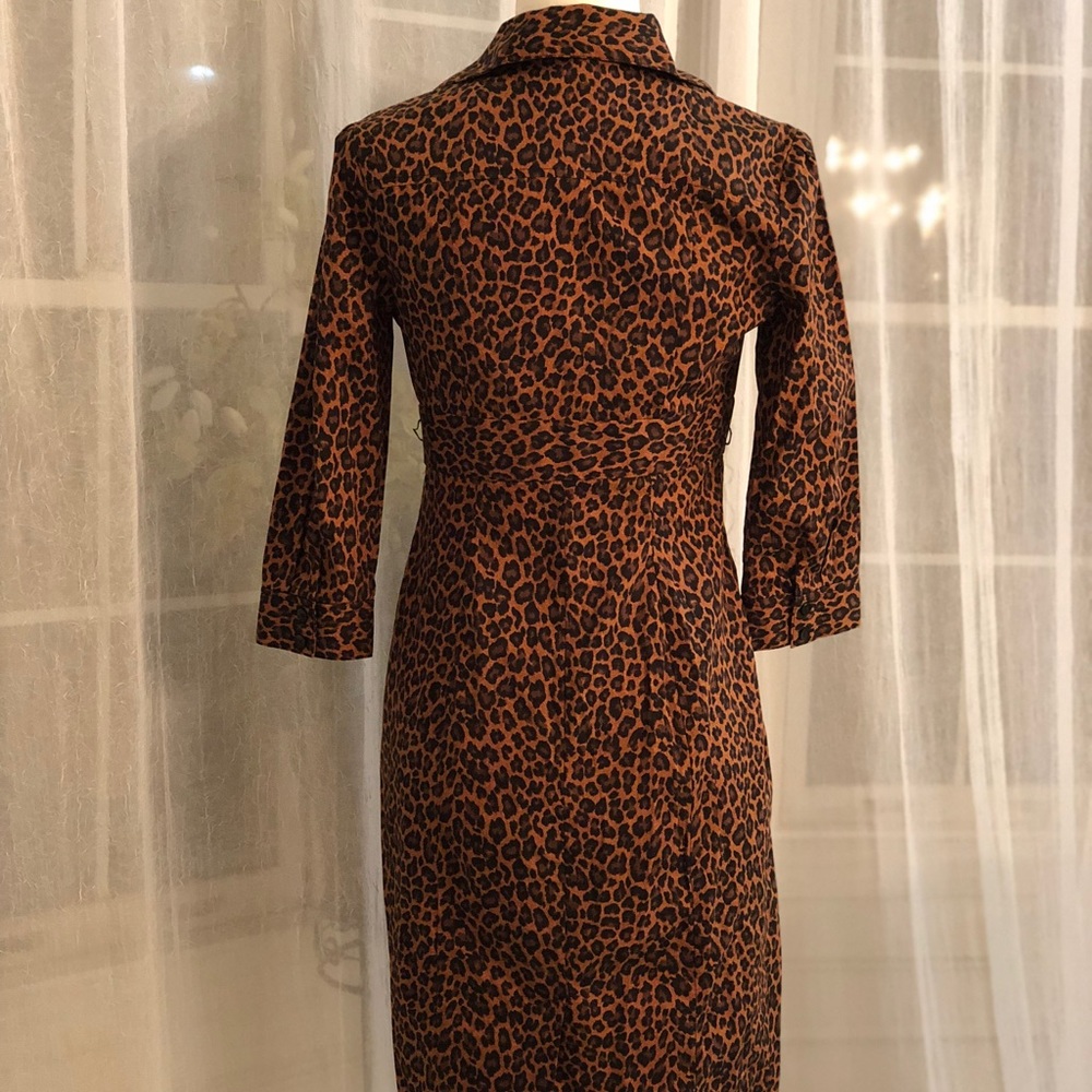 Express Designstudio Leopard Print Fitted Dress 6 - image 3